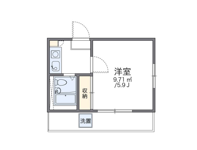 レオパレス下小田井第２ 間取図