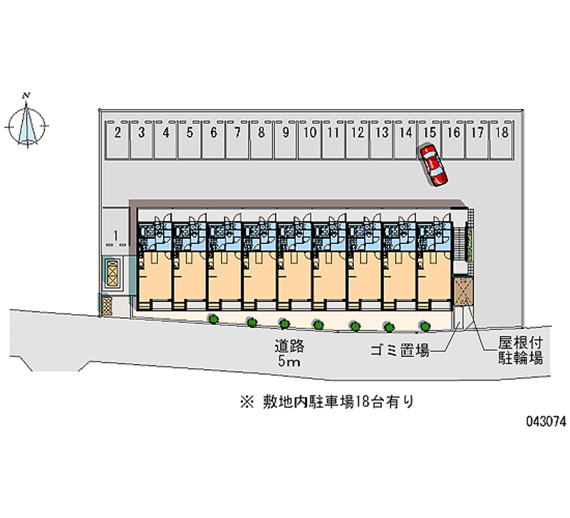 43074 Monthly parking lot