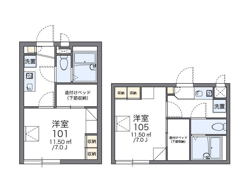 レオパレスデュエット 間取図