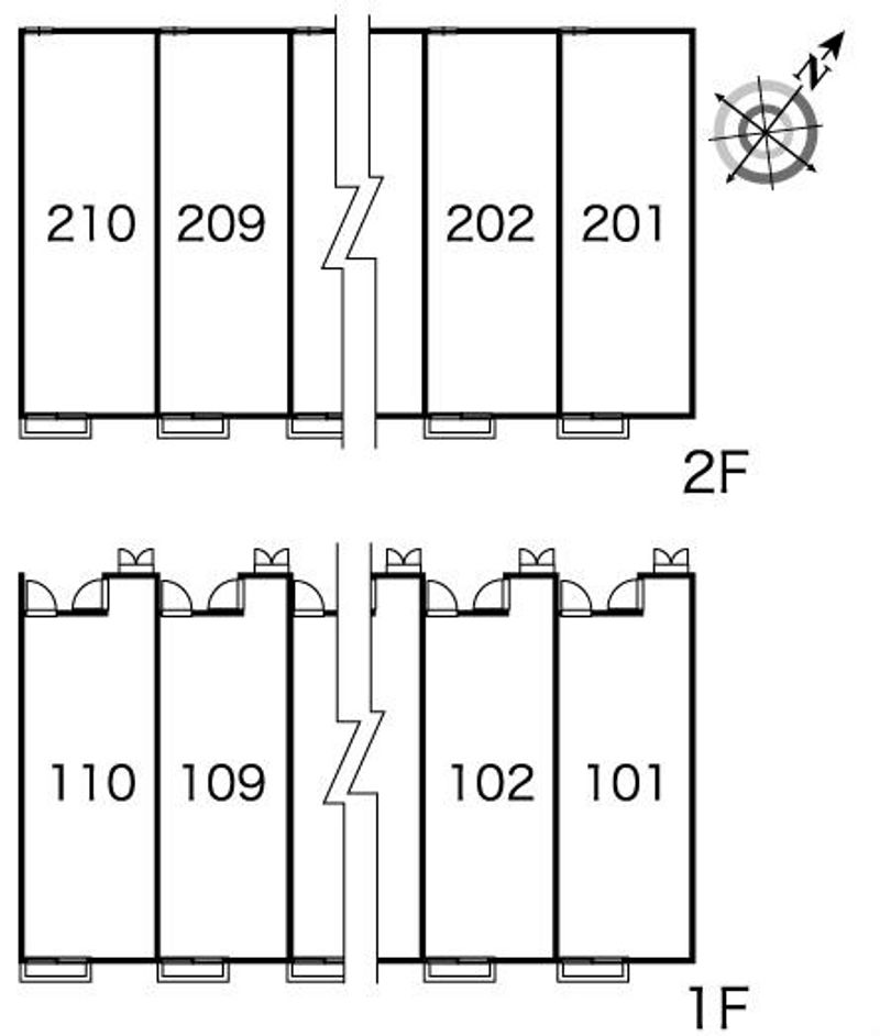 レオパレスルミエールⅡ 間取配置図