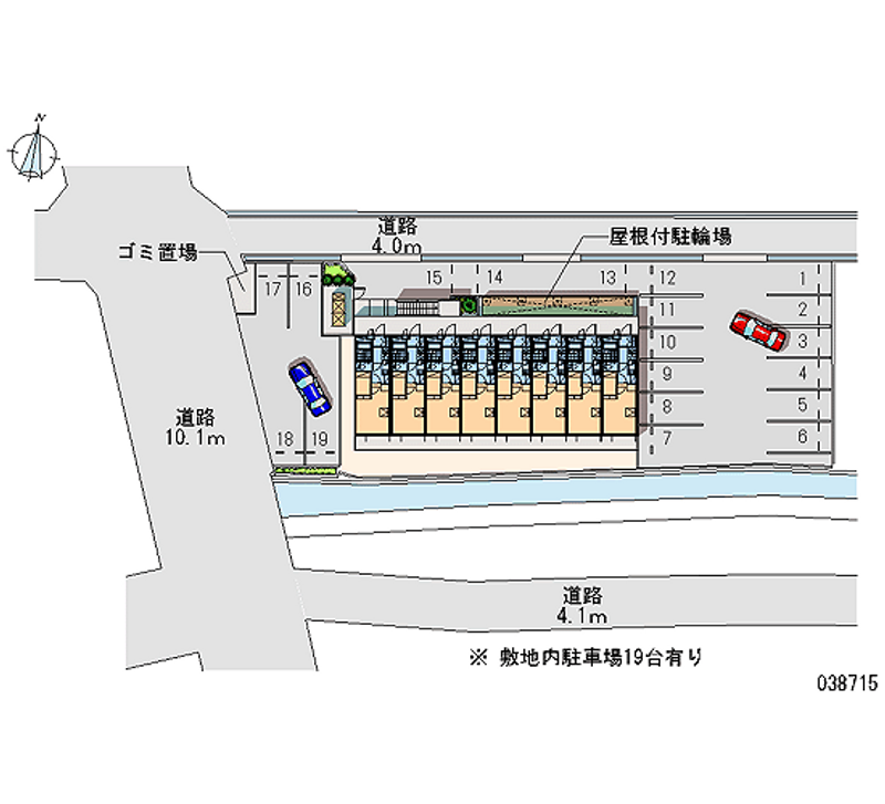 レオパレスグローリー 月極駐車場