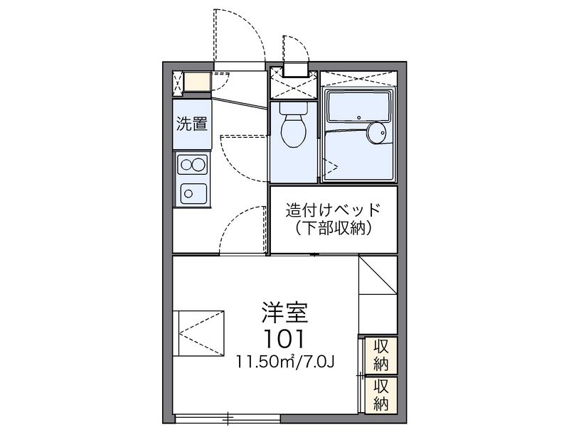 レオパレスサクライ 間取図