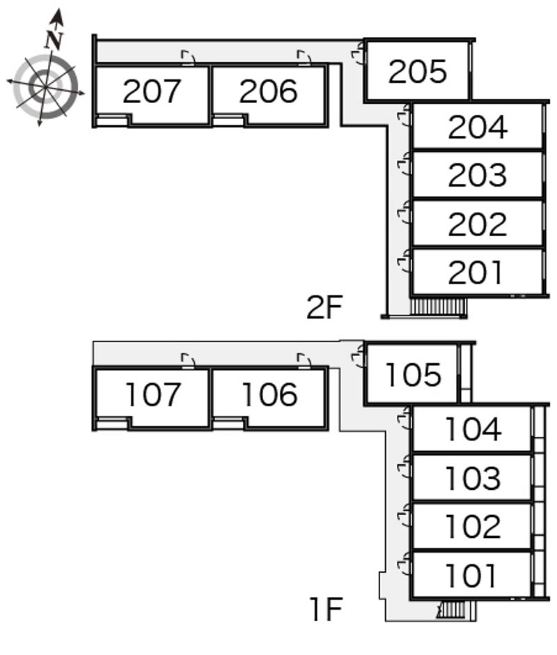 クレイノＢＬＵＥⅢ 間取配置図
