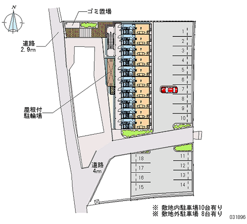 レオパレスポケット 月極駐車場