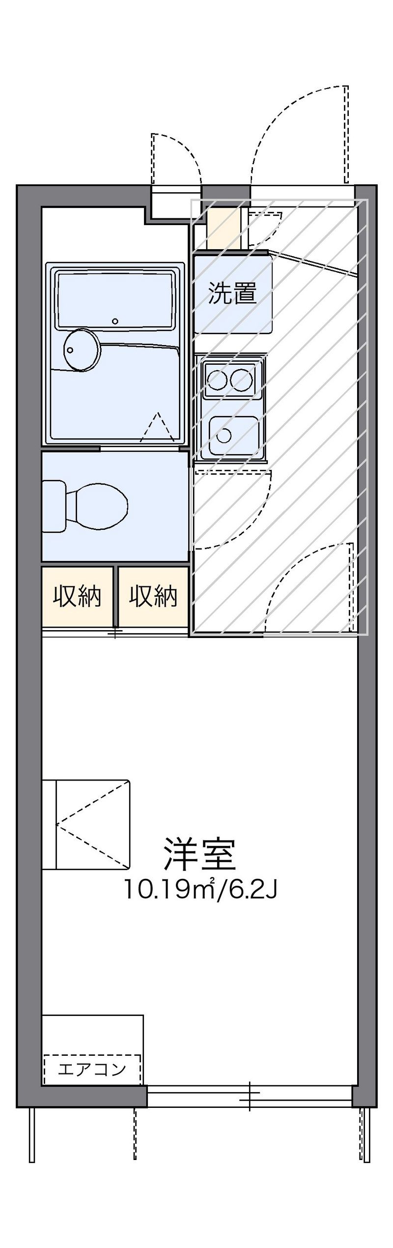レオパレスメルシー新和Ⅱ 間取図
