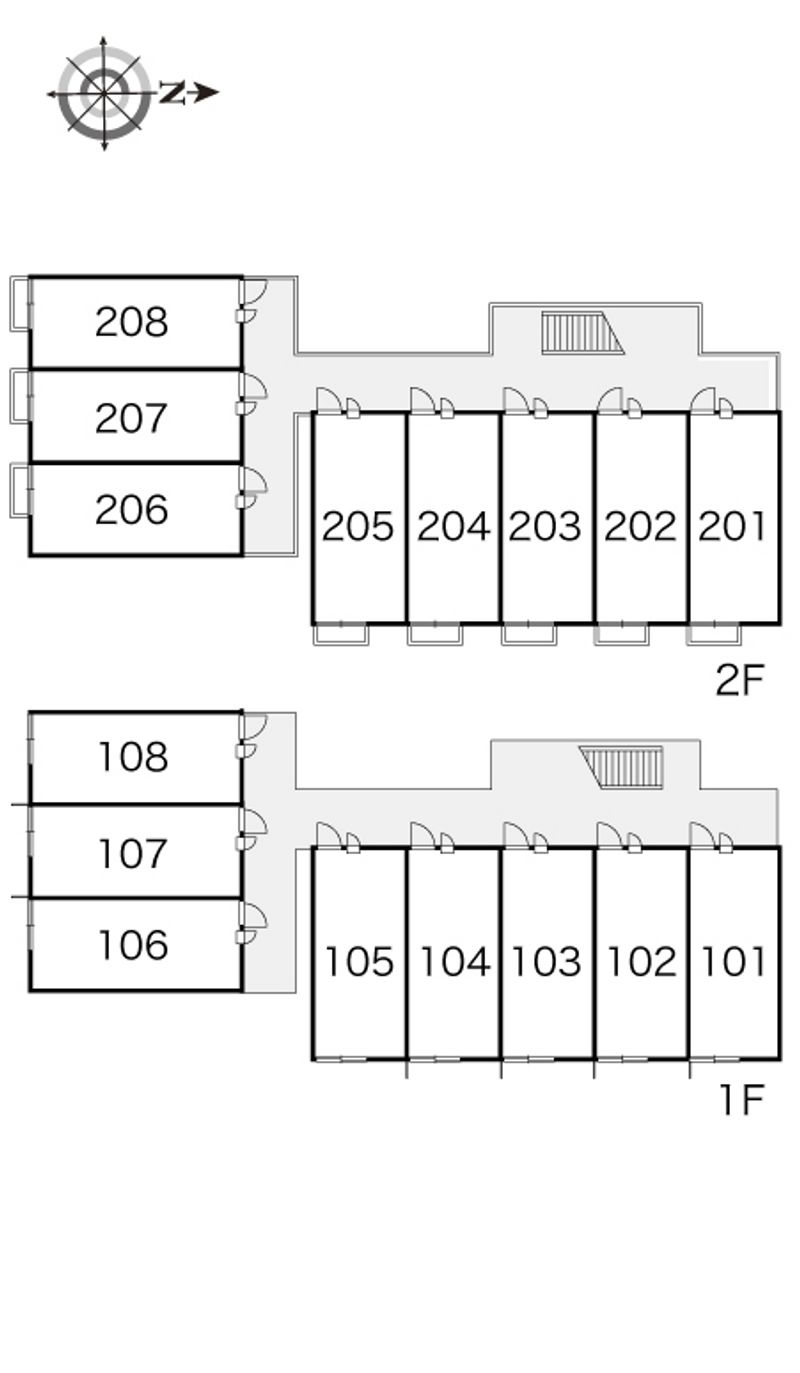 レオパレスメルスィ 間取配置図