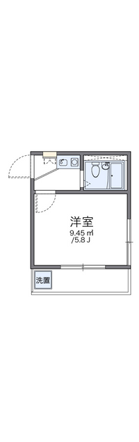 レオパレスブルースカイ 間取り図