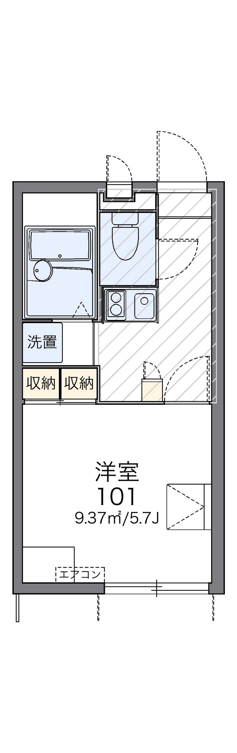 レオパレスミーティア 間取図