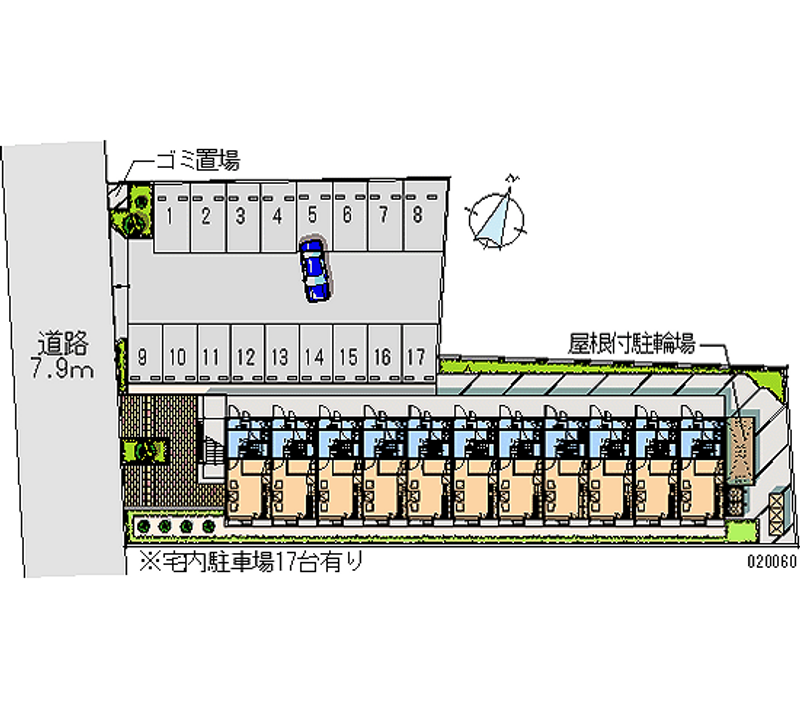 レオパレス白川 月極駐車場