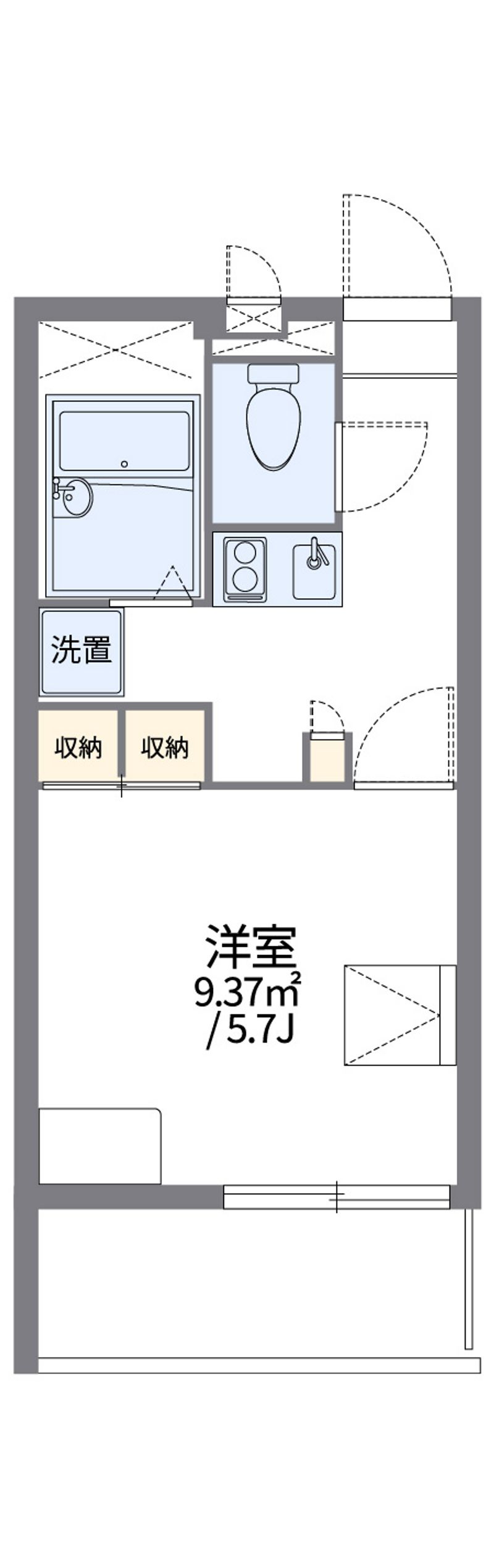 レオパレスユズ 間取図