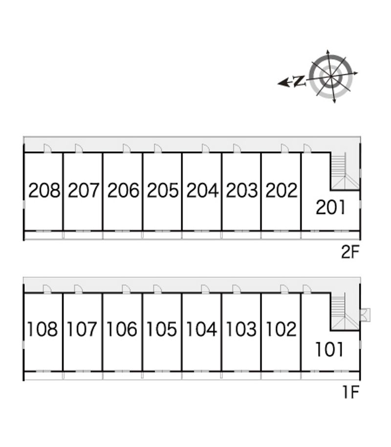 レオパレス輝石 間取配置図