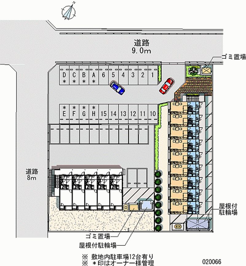 レオパレスフロイデン 月極駐車場