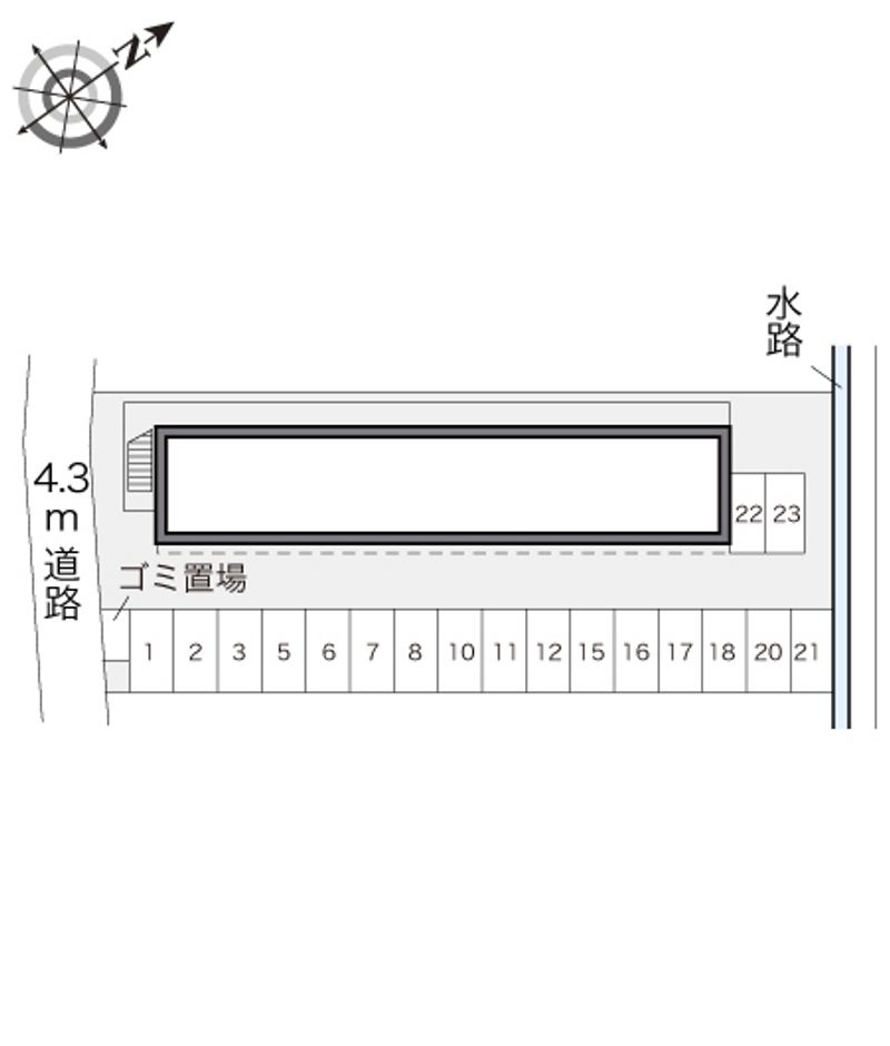 レオパレスグランドカメリアⅡ 配置図