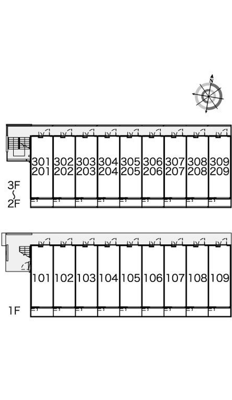 レオパレスセジュールカーサ玉名 間取配置図