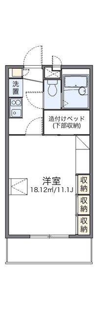 レオパレスサンフラウア 間取り図