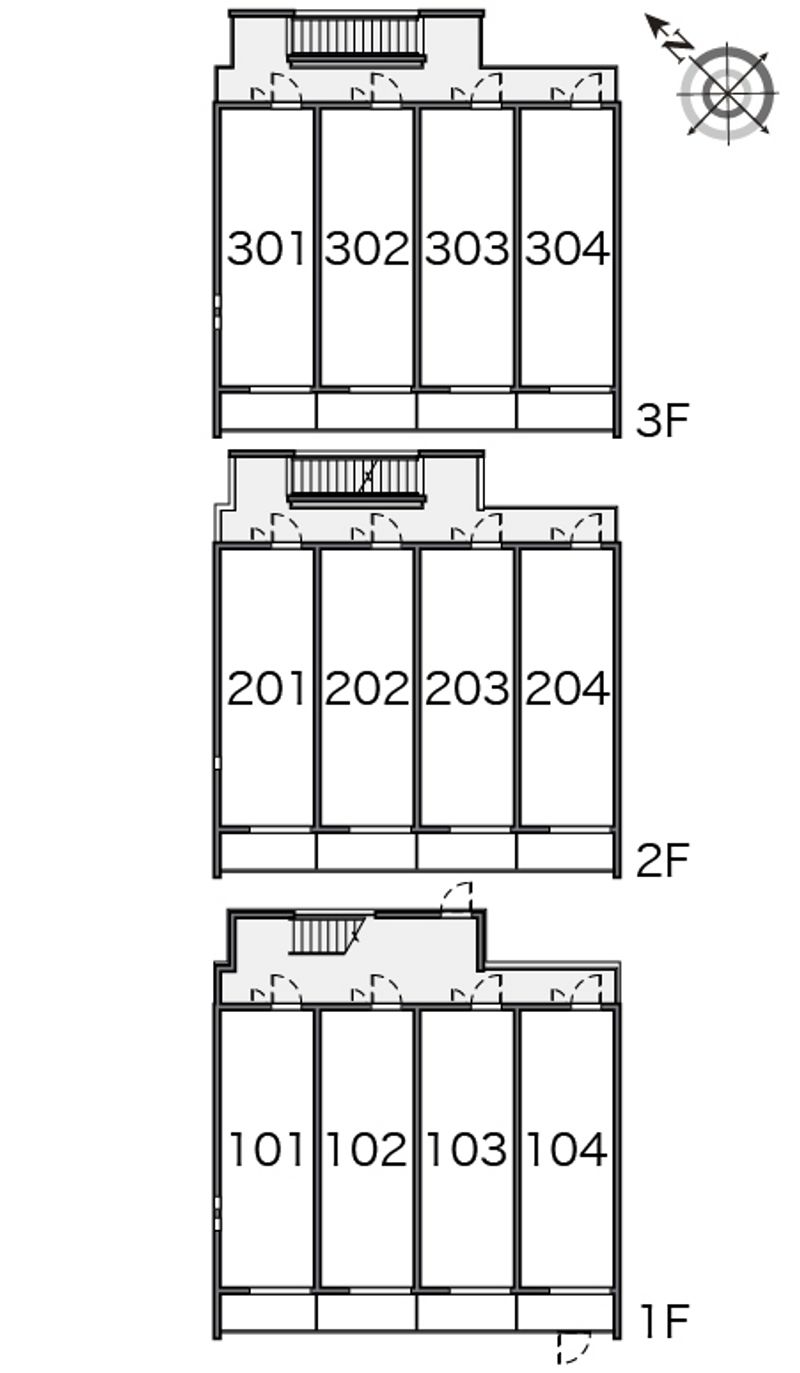 クレイノＹＫ岡村 間取配置図