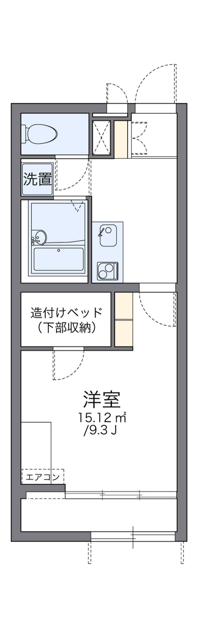 レオパレスカメリアⅡ 間取図