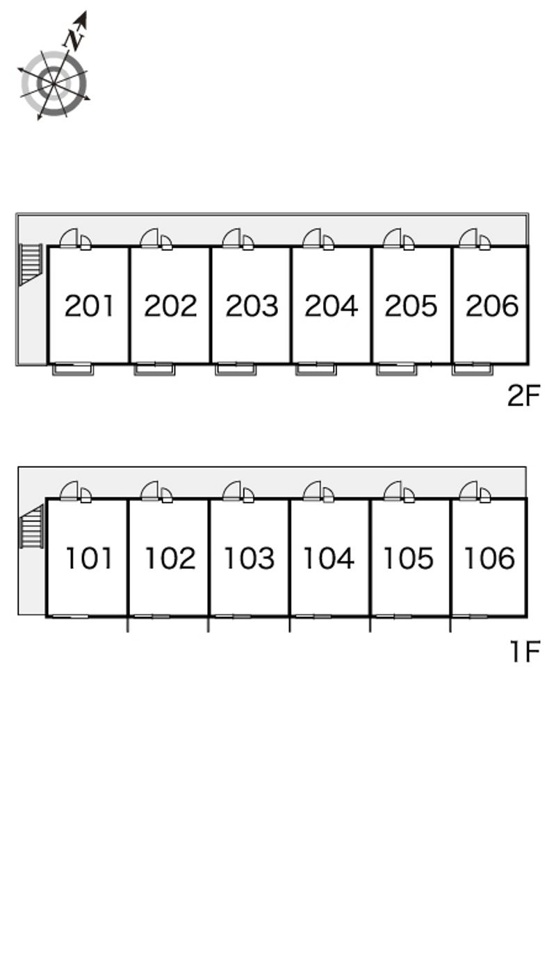 レオパレスＳＵＮＲＯＯＭ 間取配置図