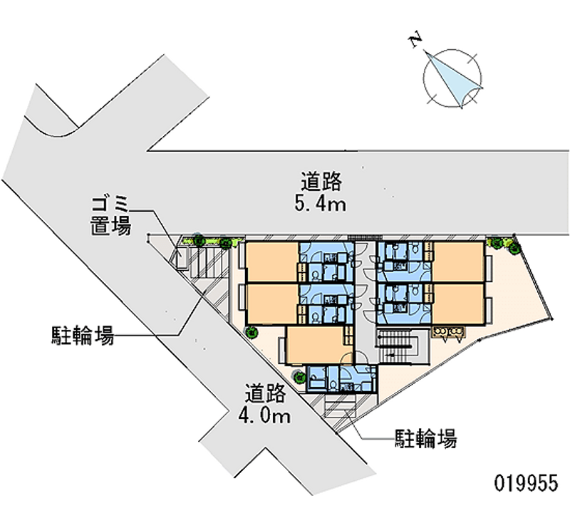 レオパレスシングルフラット梅田 区画図