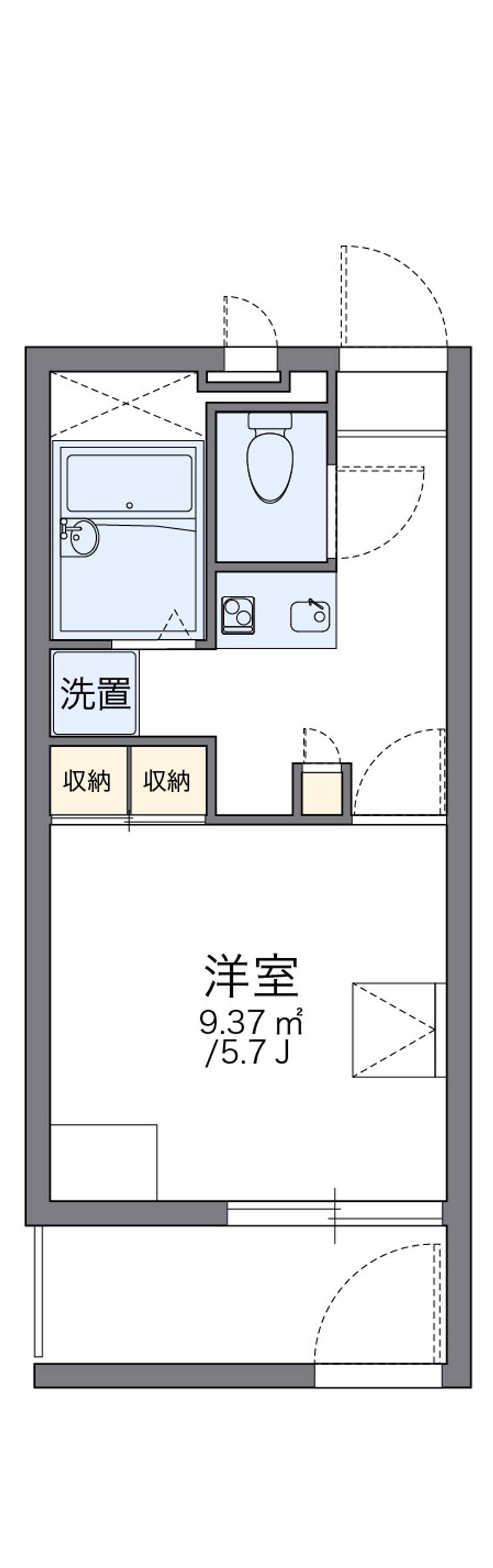 レオパレスルミエール森彦 間取図
