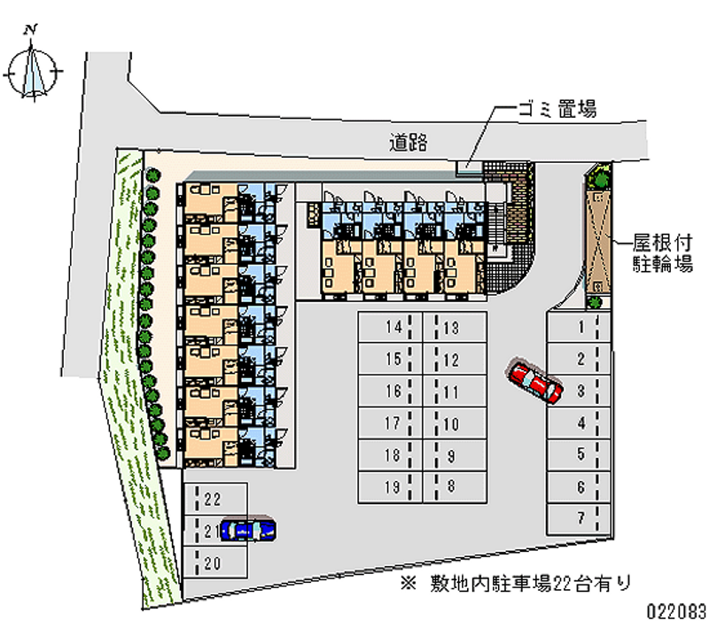 レオパレスデラシネ 月極駐車場