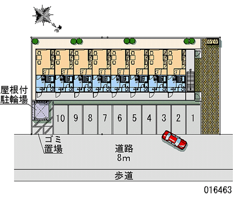 レオパレスアークタウン昭和 月極駐車場