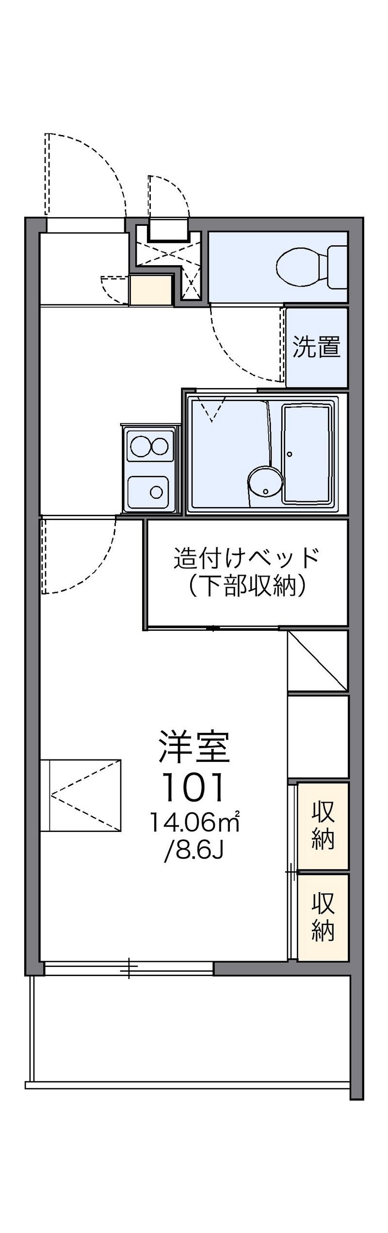 レオパレス池の辺 間取図