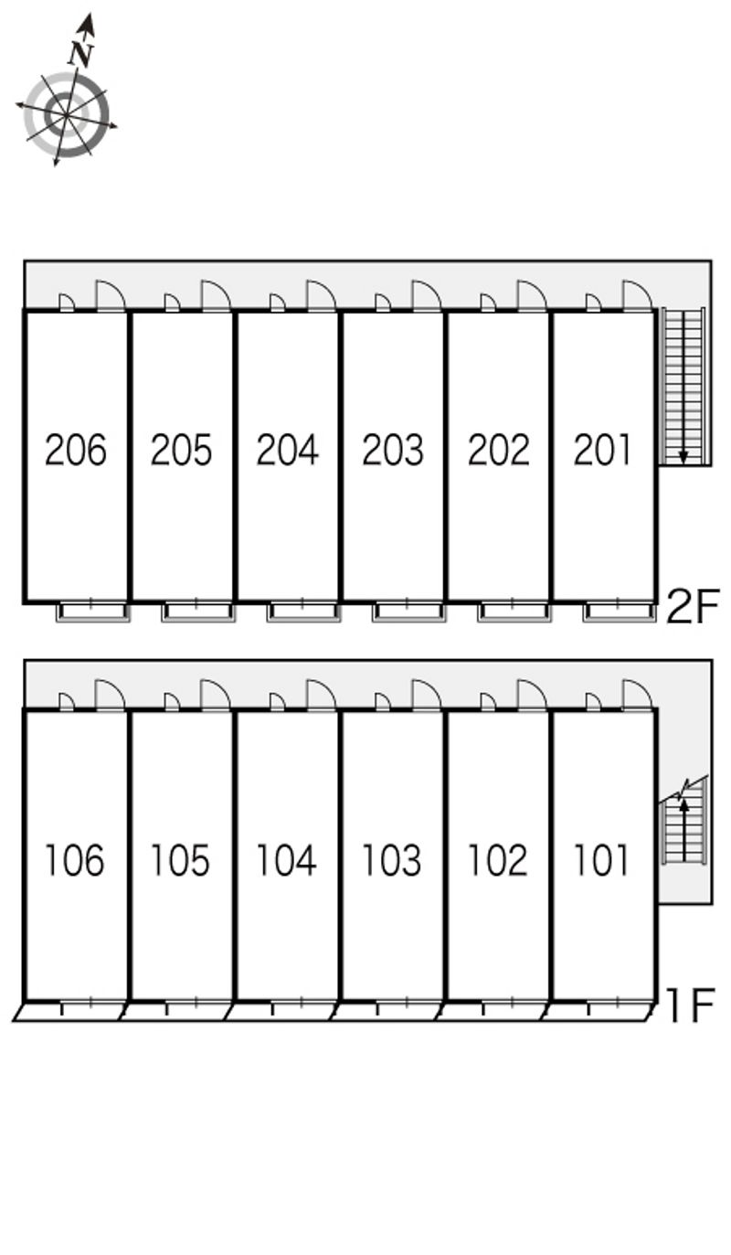 レオパレスパレモⅡ 間取配置図
