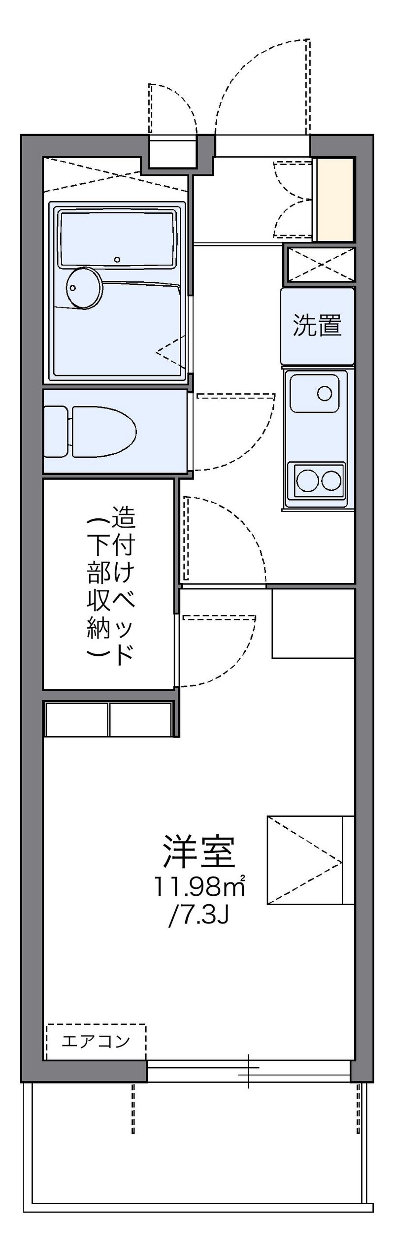 レオパレスシェルパ日進 間取図