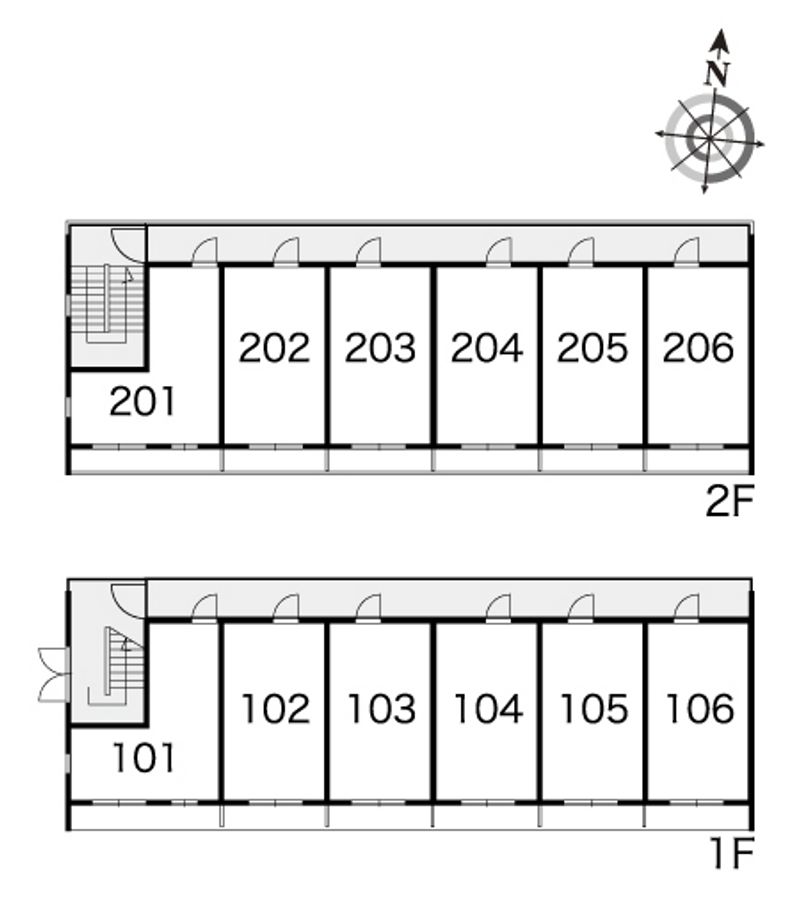 レオパレス大陽壱番館 間取配置図