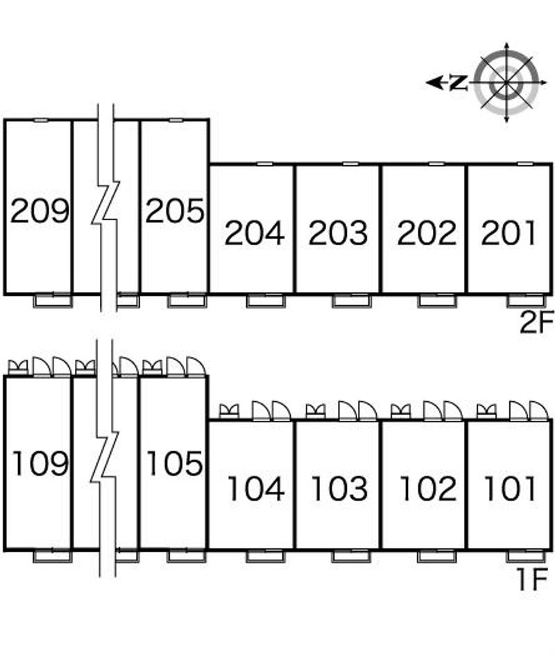 レオパレスアイミ１ 間取配置図