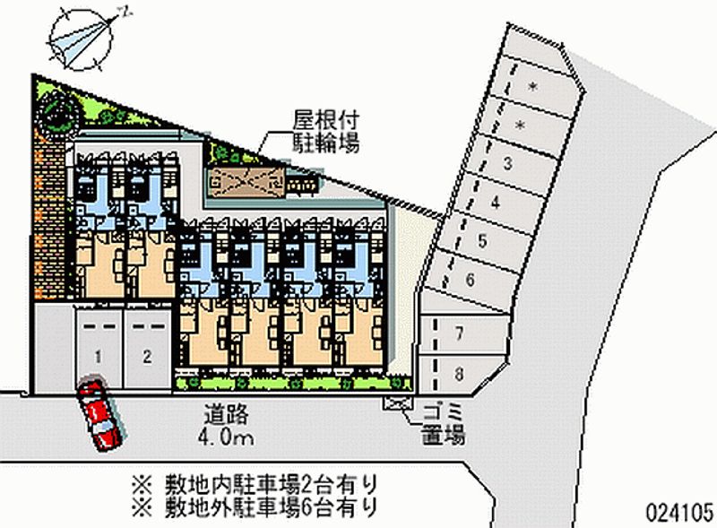 レオパレスたんぽぽ 月極駐車場