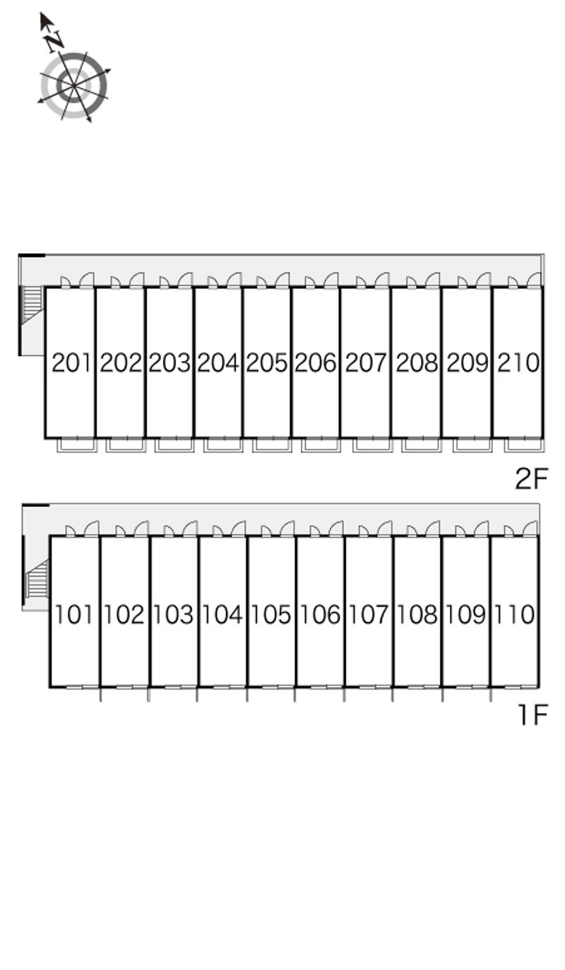 レオパレスサン平井Ⅱ 間取配置図