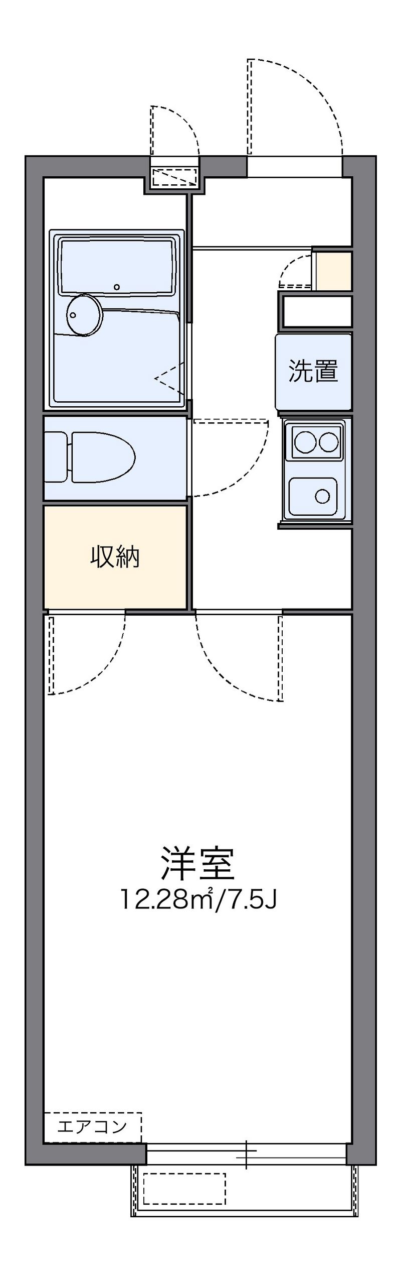 レオパレス湘南クオーレ 間取図