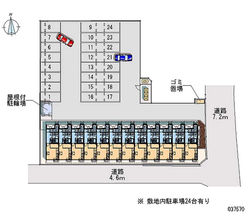 レオパレス竹林 月極駐車場