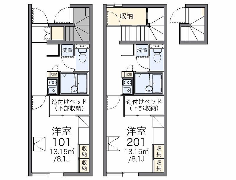 レオパレスポポラーレ　加東 間取図
