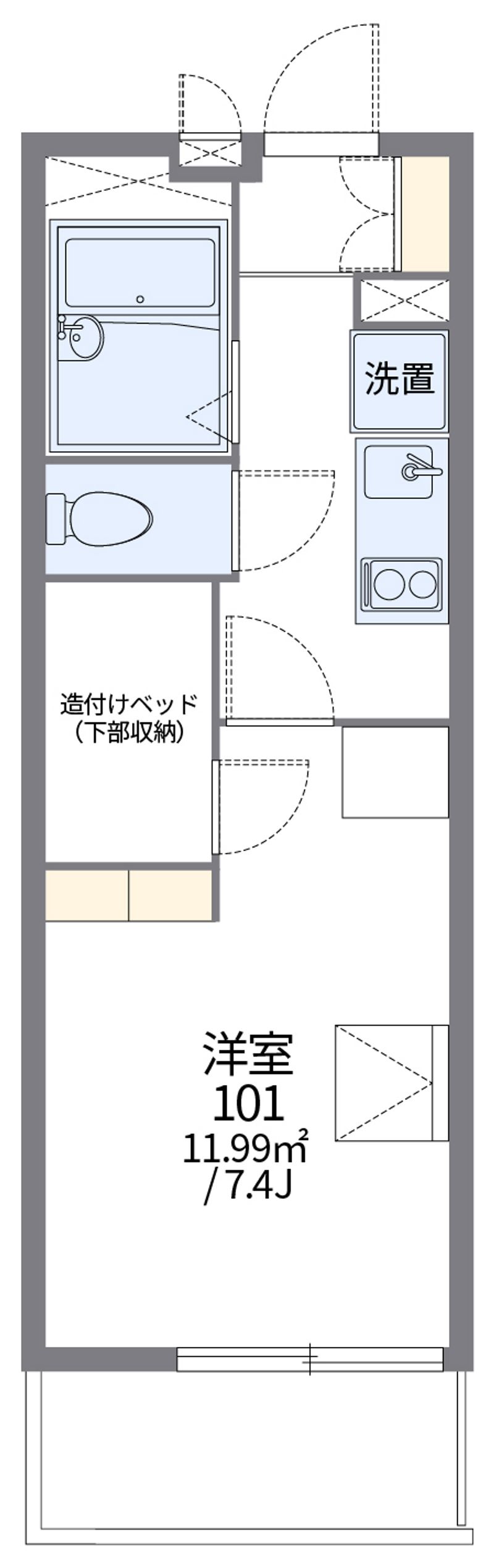 レオパレスフリーダムベッセルⅣ 間取図