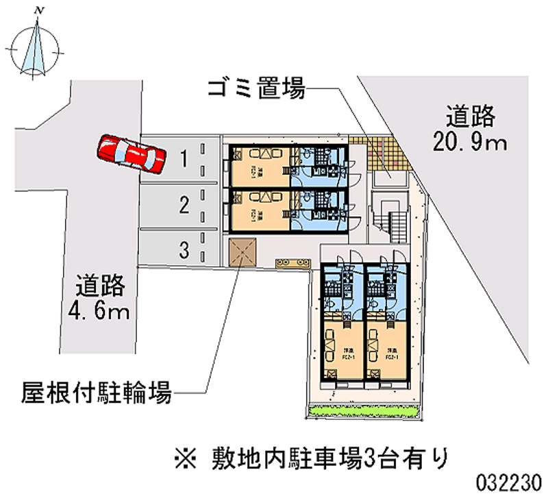 レオパレスサイドⅡ 月極駐車場