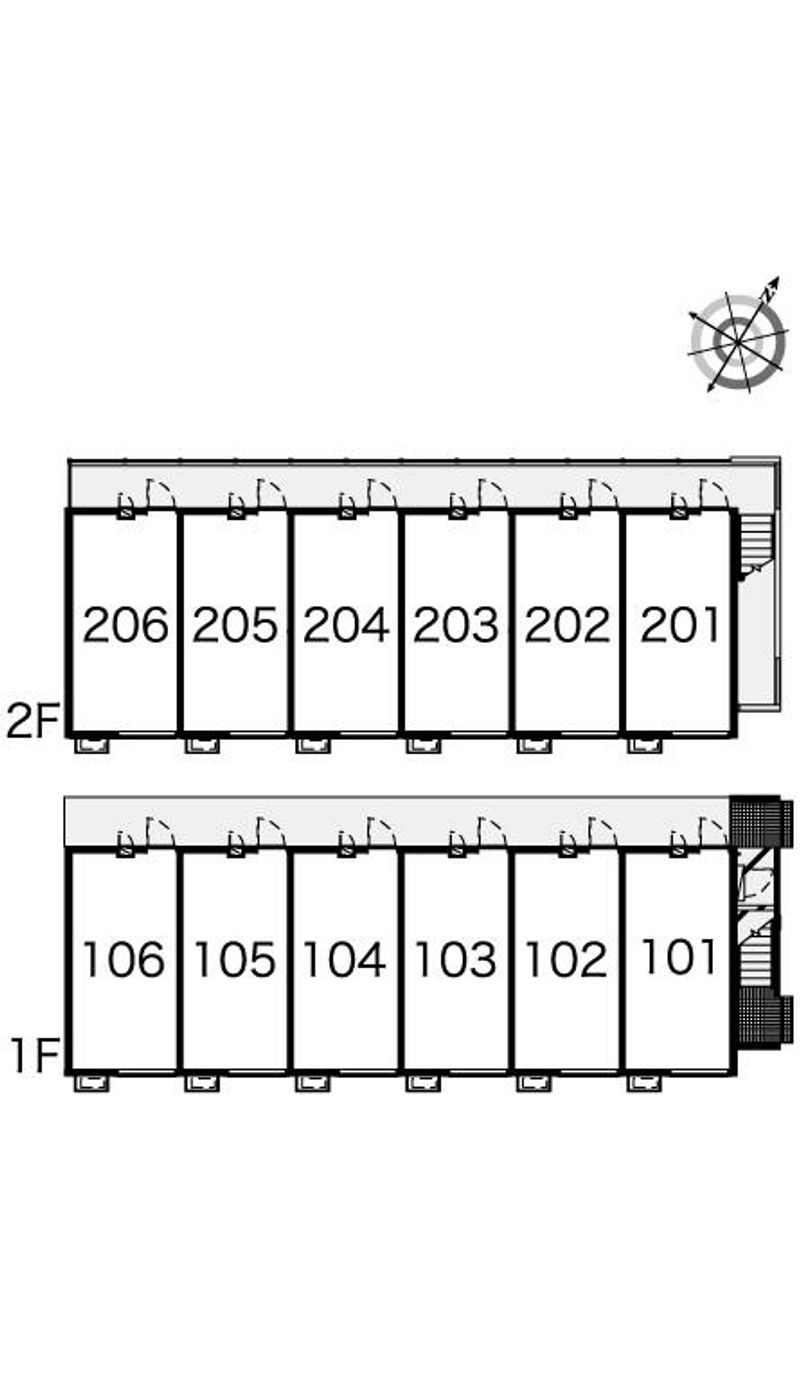 レオパレスルトゥール 間取り配置図