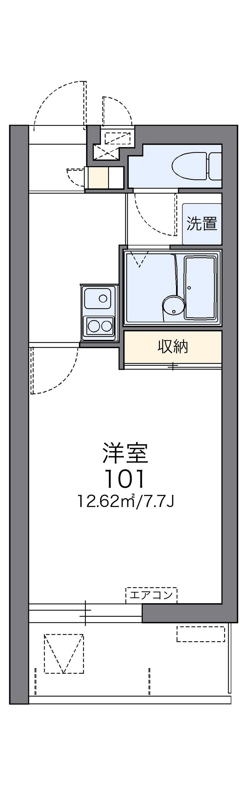 レオパレス真嘉比 間取図