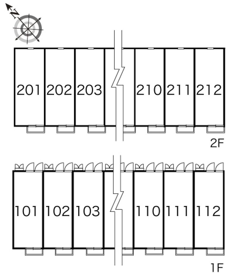 レオパレスヒナガ 間取配置図