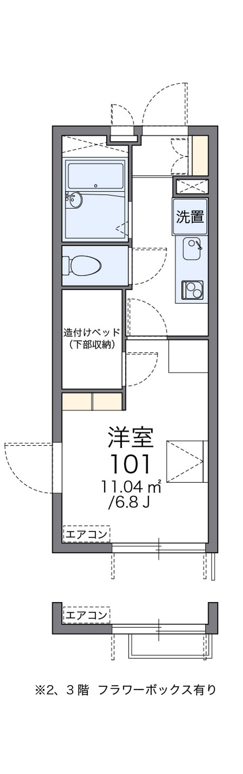 レオパレスＯｇｉｋｕｂｏＳＴ３ 間取図