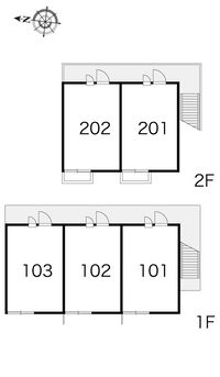 レオパレスエミール 間取配置図