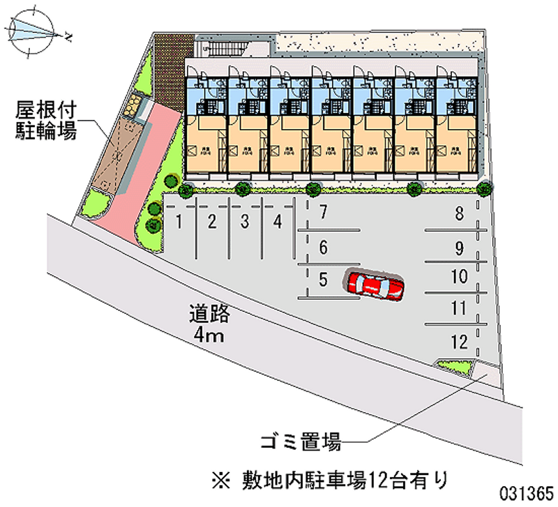 レオパレスカプレット 月極駐車場