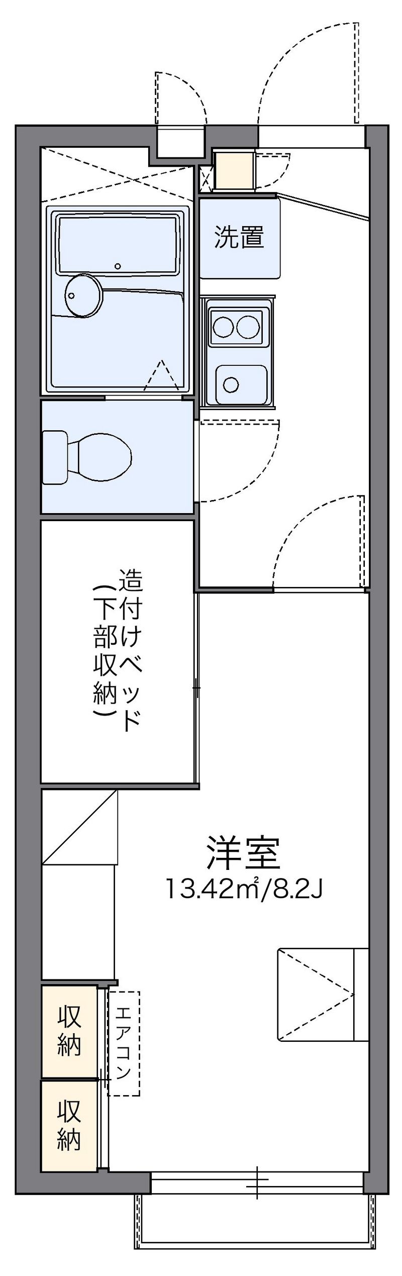 レオパレスサンバードＢ 間取図