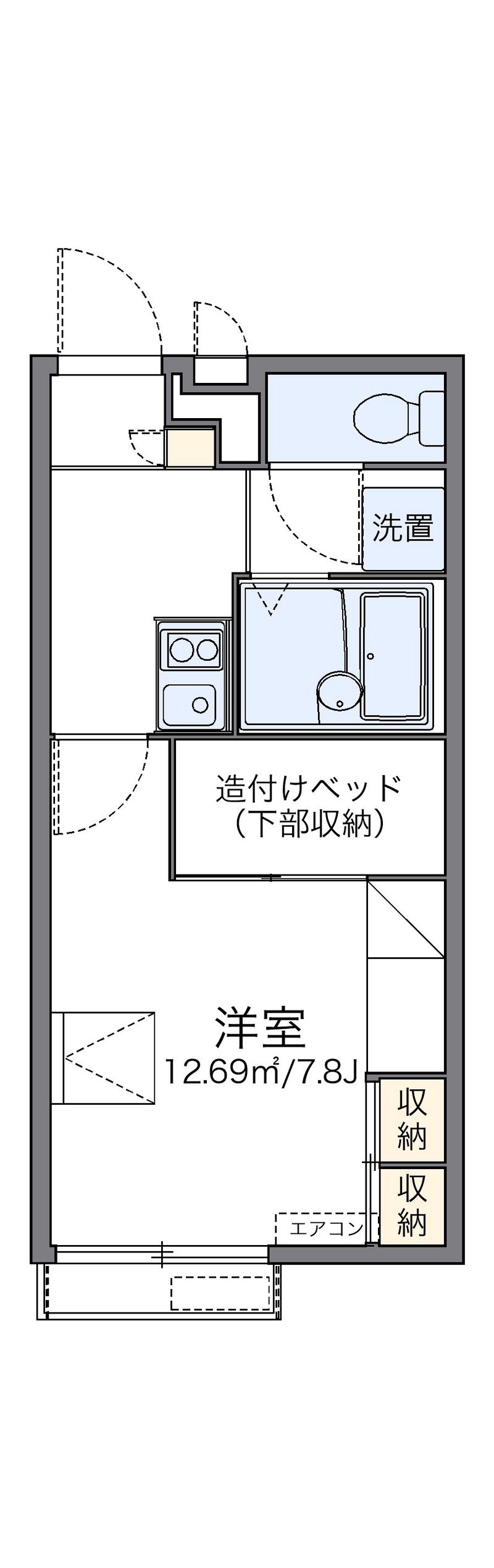 レオパレスパル北方Ⅲ 間取図