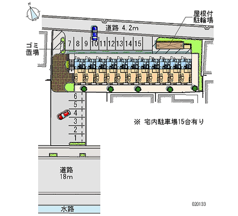 レオパレス飛鳥 月極駐車場