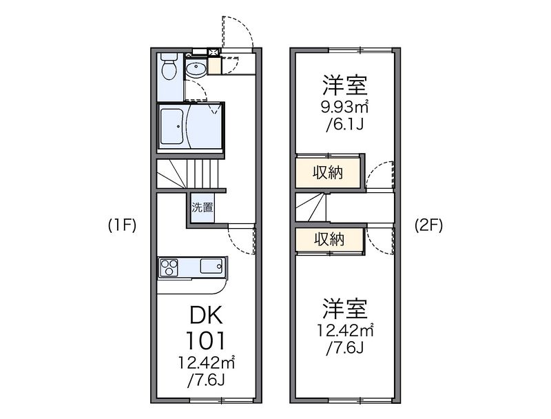 レオパレス藤崎 間取図