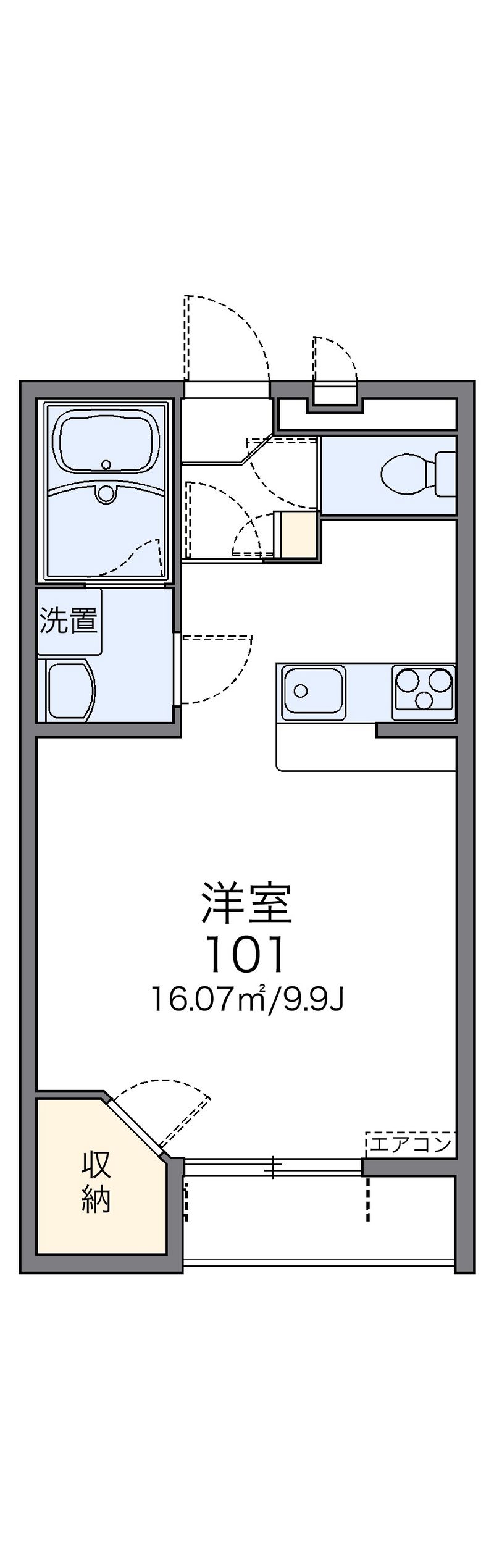 レオパレスサラームサザン 間取図