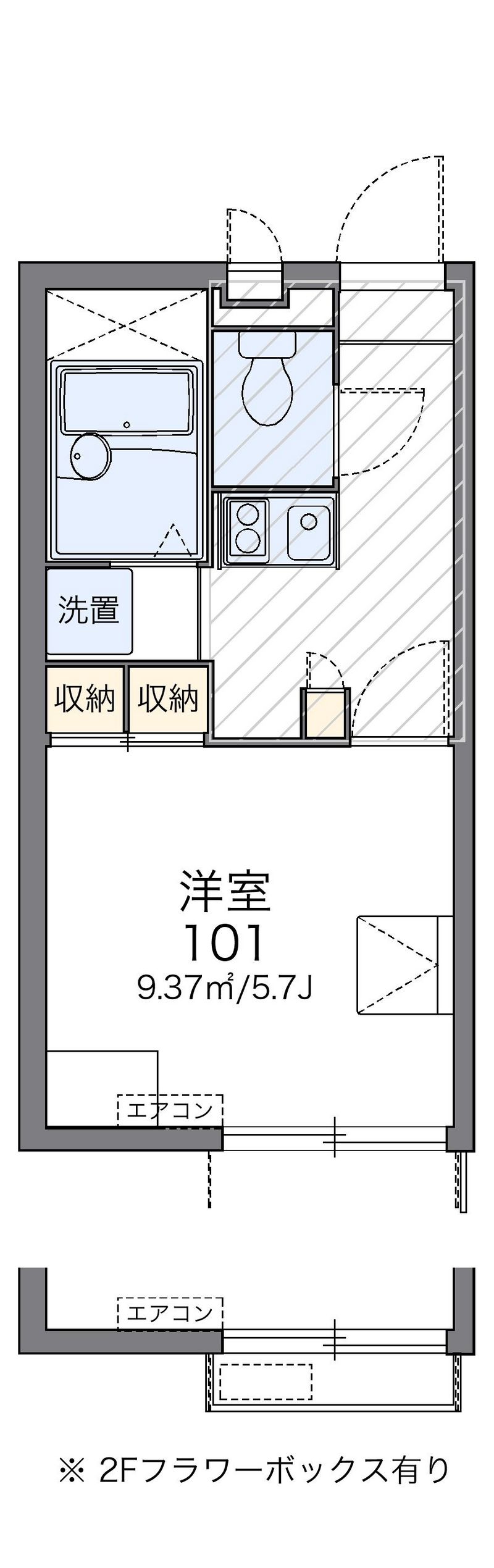 レオパレスサニーサイドＬ 間取図